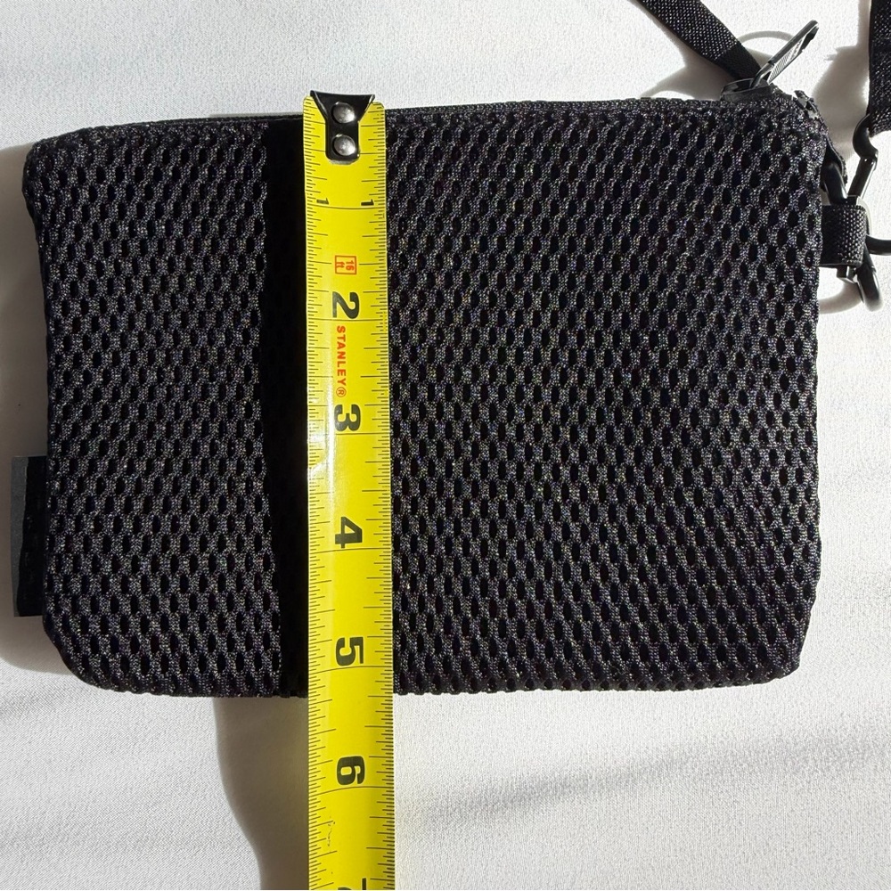 Dagne Dover Air Mesh Black Pouch Wristlet - Picture 11 of 12